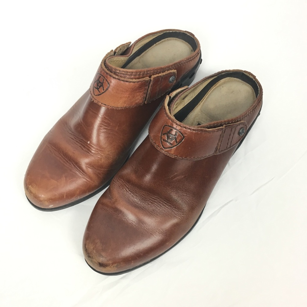 Ariat Womens Shoes Size 9.5 Clogs Brown Slip On